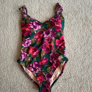J.Crew Floral One-Piece Swimsuit – Size S NWT